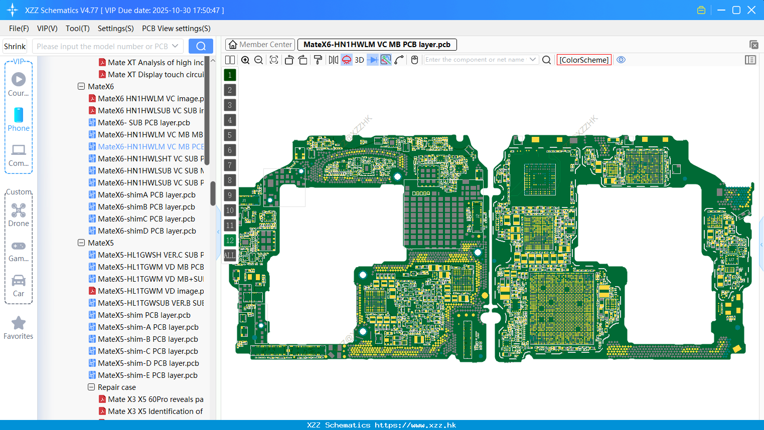Huawei MateX6-HN1HWLM VC MB PCB Layer